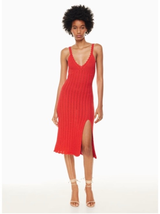 Aritzia Dresses & Skirts - Aritzia Wilfred Evie Midi Poppy Red Rouge Coquelicot
